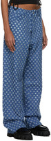 Thumbnail for your product : Ashley Williams Blue Shredded Baggy Jeans