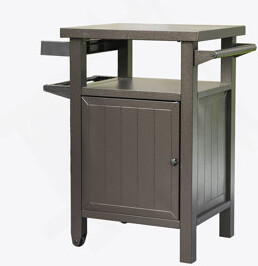 Ebern Designs Durable Outdoor Grill Carts with Storage and Wheels Anti-Rust Metal Surface for Easy Cleaning and Mobility