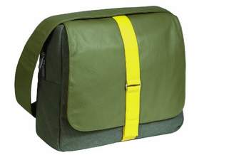 Lassig Vintage Messenger Bag (Khaki/Lime)