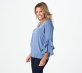Thumbnail for your product : Haute Hippie Tribe 'Saidy' V-Neck Blouse with Ruffle Sleeve