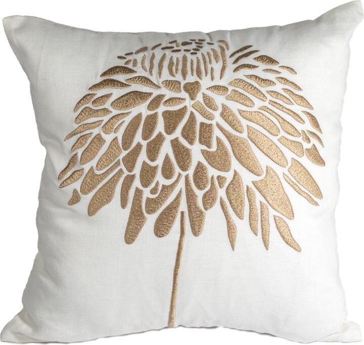 Tapestry Botanical Embroidery Modern Farmhouse Farmhouse Print 100% Cotton Sateen 26in x 20in Knife-Edge Sham Roostery Pillow Sham