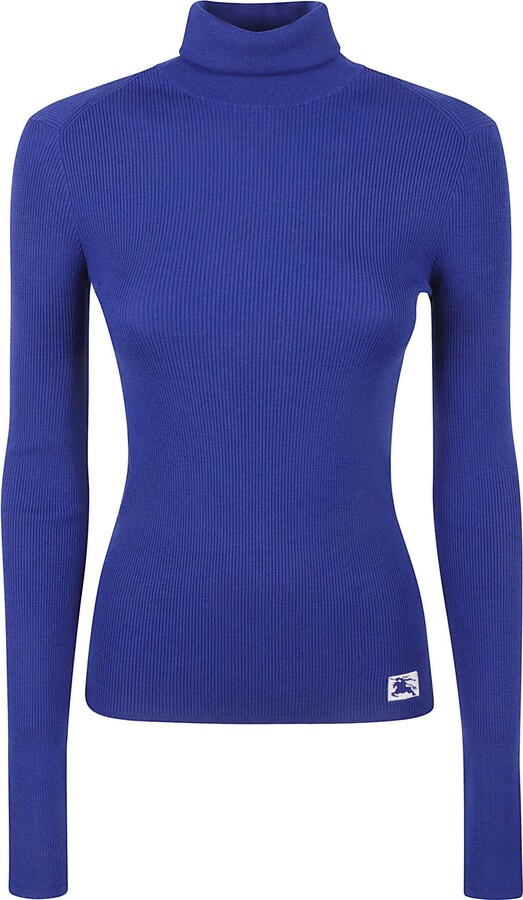 Burberry Logo Detail Slim Turtleneck Sweater