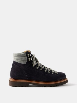 Brunello Cucinelli Lace-up Suede Boots