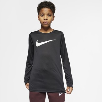 youth dri fit long sleeve shirts nike