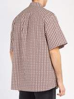 Thumbnail for your product : Valentino Optical-print Cotton Shirt - Mens - Burgundy