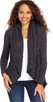 Thumbnail for your product : Karen Scott Luxsoft Long-Sleeve Open-Front Cardigan