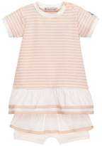 Thumbnail for your product : Moncler Short-Sleeve Striped Tunic w/ Ruffle Bloomers, Pink, Size 6-24 Months