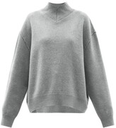 Thumbnail for your product : Raey Responsible-wool Displaced-sleeve V-neck Sweater - Grey