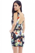 Thumbnail for your product : AX Paris V Front  Bodycon Printed Dress