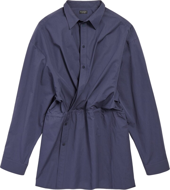 Balenciaga Cotton Mini Shirt Dress