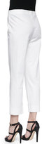 Thumbnail for your product : Lafayette 148 New York Bleecker Cropped Ankle Pants, White