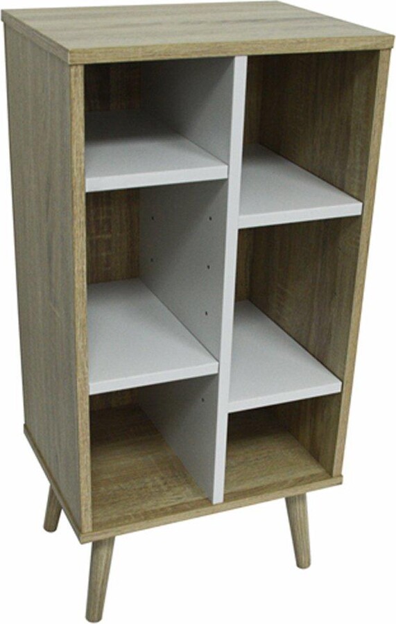 Watsons Storage End Table Display Unit With Interior Shelves Oak White ShopStyle Bookcases