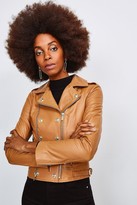 Thumbnail for your product : Karen Millen Military Leather Biker