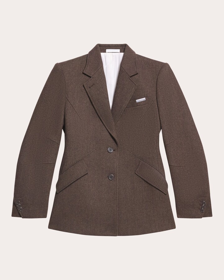 Helmut Lang Apex Sculpted Wool-Twill Blazer
