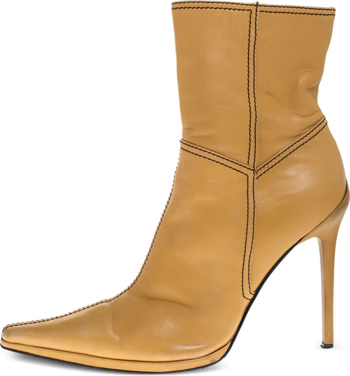 Casadei Vintage 105mm Leather Ankle Boots