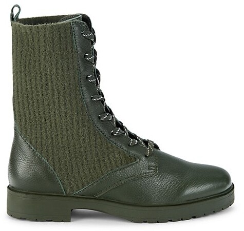 olive green combat boots