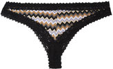 Thumbnail for your product : Wet Seal Chevron Lace Trim Thong