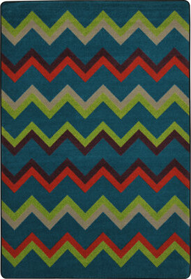 Joy Carpets Sonic Chevron Tufted Tropics Area Rug