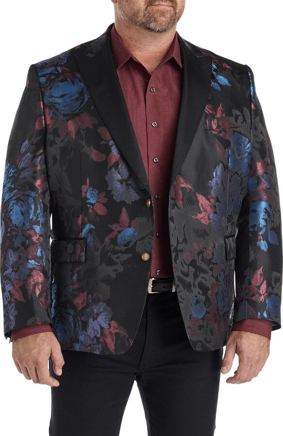 Tallia Big & Tall Bold Floral Sport Coat