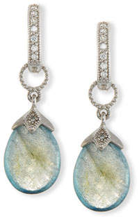 Jude Frances Pear-Shaped Labradorite Briolette Earring Charms with Diamonds
