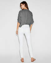 Thumbnail for your product : Express Gingham Short Sleeve Tie Front Shirt