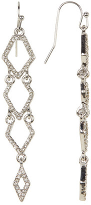 Jessica Simpson Dangling Embellished Diamond Chain Earrings