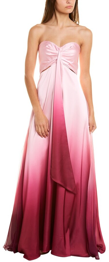 Jonathan Simkhai Ombre Satin Cutout Bustier Gown - ShopStyle Evening ...
