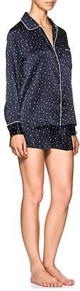 Barneys New York Women's Star-Print Silk Pajama Set - Navy Star
