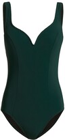Thumbnail for your product : Karla Colletto Swim Noa V-neck One-Piece Swimsuit