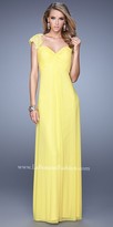 Thumbnail for your product : La Femme Floral Portrait Open Back Prom Gown