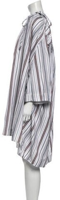 Calvin Klein Striped Knee-Length Dress White Striped Knee-Length Dress