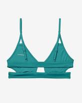 Thumbnail for your product : Express Shimmer Cut-Out Bikini Top