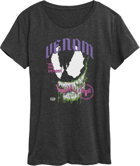 Venom Women'sVenomWeAreShortSleeveGraphicT-Shirt-HeatherCharcoal-2X-Large
