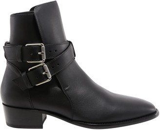 Amiri Buckle Detail Ankle Boots