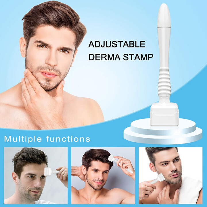 YANYIBEAUTY Beauty Derma Stamp 140A Professional Microneedling Stamp 0.25 mm, DermaStamp for Men Women Home Use