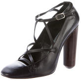 Thumbnail for your product : Marc Jacobs Leather Square-Toe Pumps
