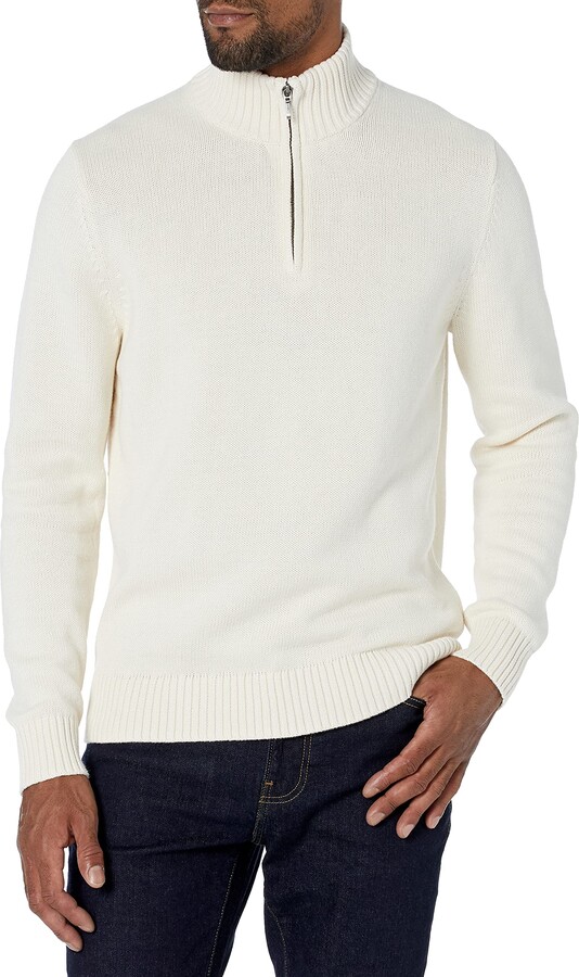 Superora Men's Jumpers Half Zip Pullover Sweater Knitwear Long Sleeve Set-in Knit Classic