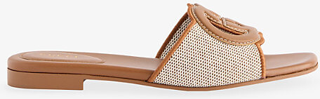 Womens Brown Natural Sundial Blondie Canvas Flat Sandals Eur 42/ 9 Uk Women