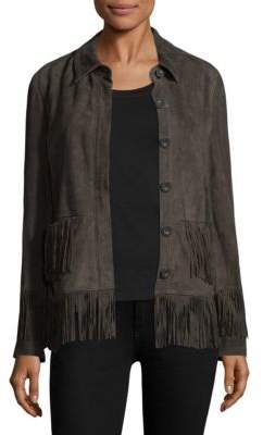 L'Agence Maybury Fringe Leather Jacket