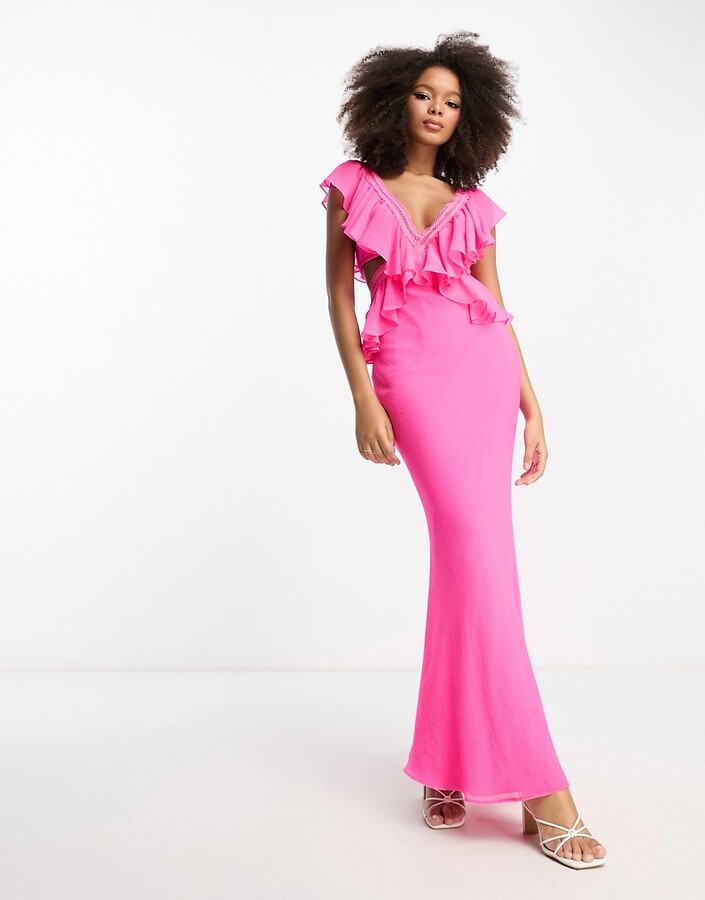 Hot Pink Lace Dress | ShopStyle
