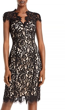 eliza j lace bodice trumpet dress