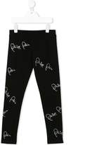Thumbnail for your product : Philipp Plein Junior logo embellished leggings