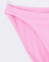 Thumbnail for your product : Weekday Ava high cut bikini bottoms in pink