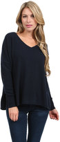 Thumbnail for your product : Minnie Rose Long Sleeve Pow Wow Top in Navy