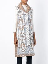 Thumbnail for your product : Tory Burch jacquard sleeveless coat - women - Acrylic/Nylon/Polyester/Other fibres - 4