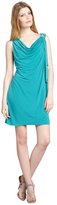 Thumbnail for your product : Max & Cleo turquoise jersey knit draped cowl neck 'Angie' dress