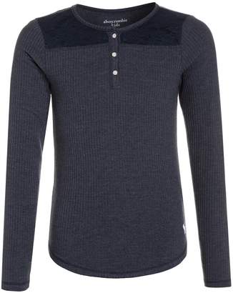 Abercrombie & Fitch HENLEY Long sleeved top navy