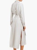 Thumbnail for your product : ODYSSEE Fontanne Striped Tie-waist Shirtdress - White
