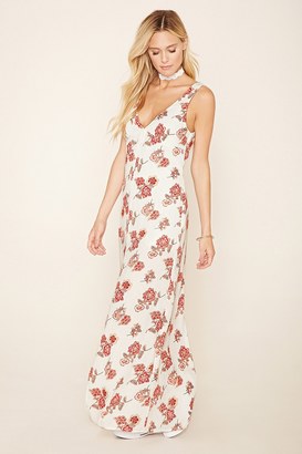 Forever 21 FOREVER 21+ Abstract Floral Maxi Dress