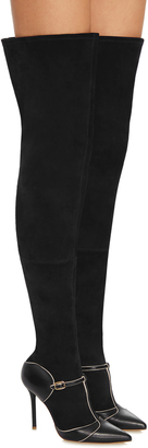 Malone Souliers Sadie Leather and Suede Over-The-Knee Boots